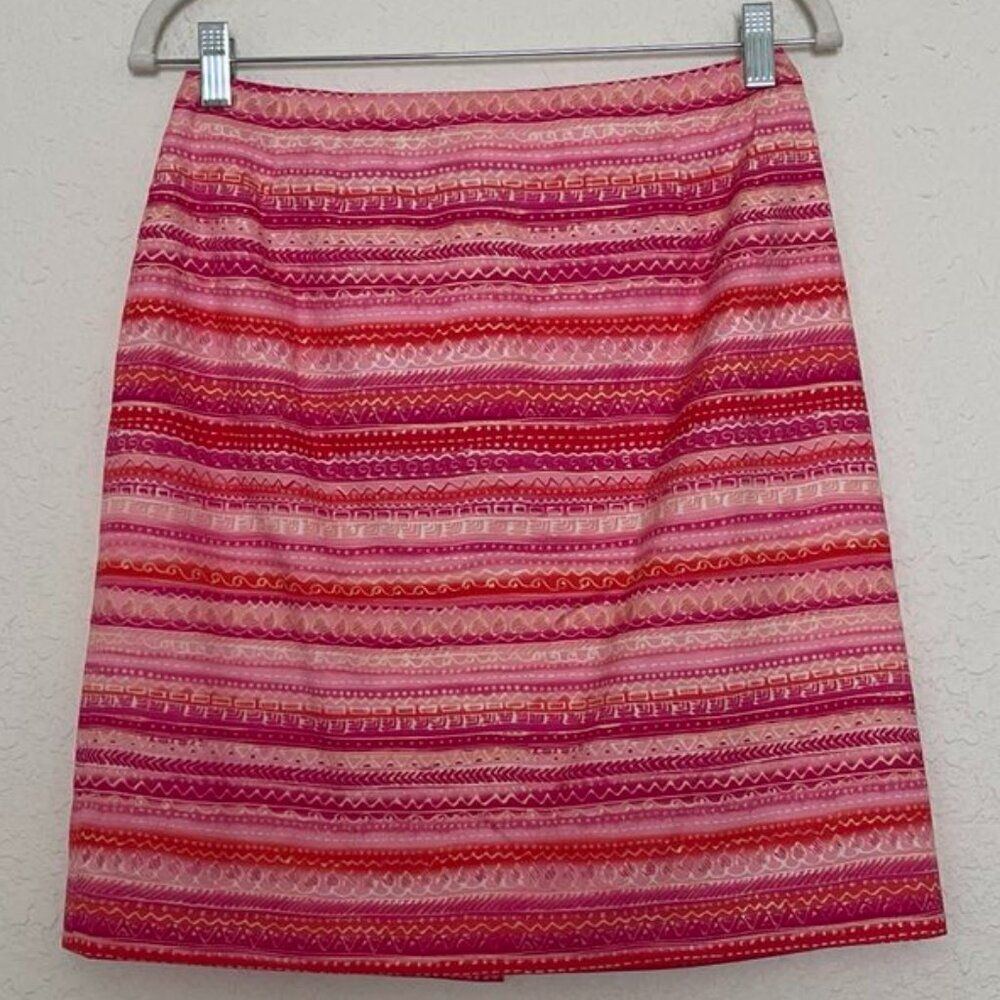 Talbots Cotton A-Line Striped Skirts for Women size 6P